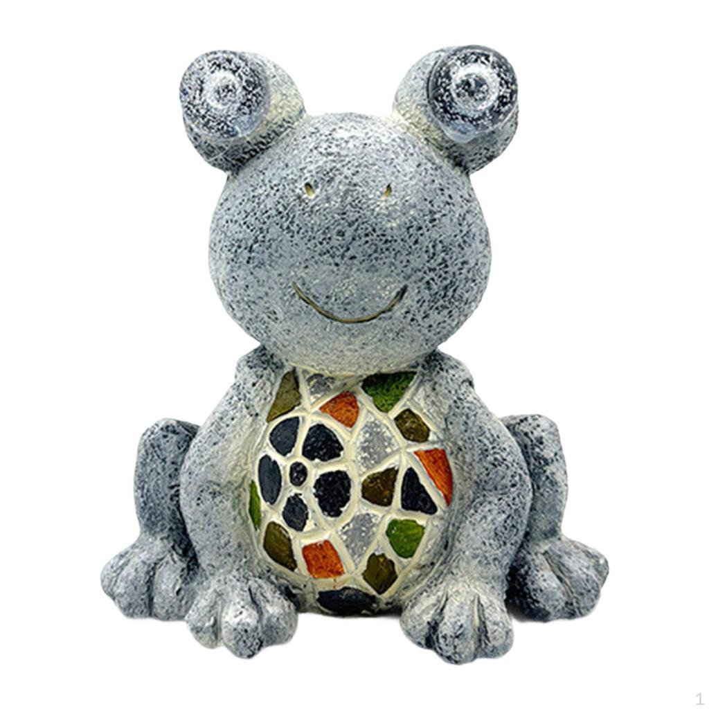 Садовая статуэтка в виде черепахи-лягушки, светильники на солнечной энергии, подарки на новоселье, миниатюрные статуэтки для