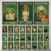 MY LORD LADY Animal Portrait Signs Vintage Tin Metal Public Retro Wall Decor Garden Park Wild Cave Metal Poster