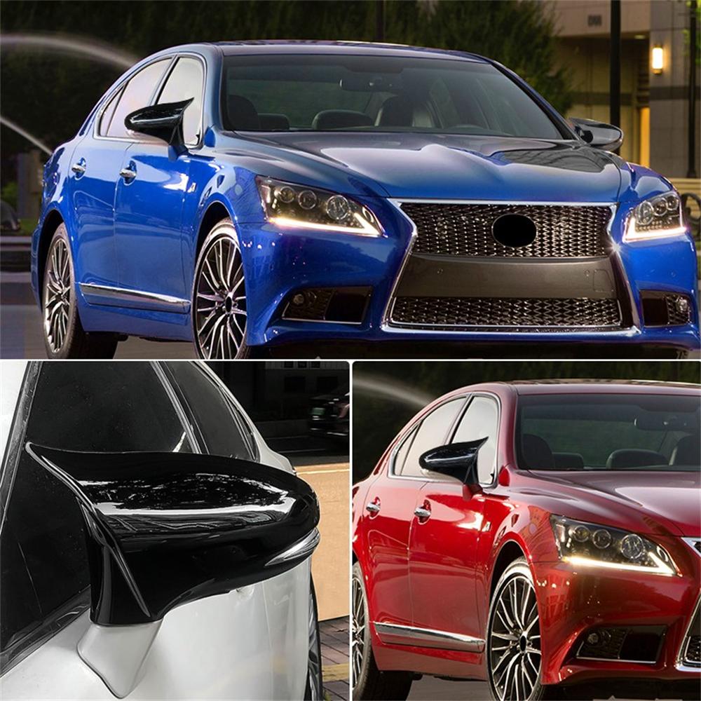 Зеркальные накладки M Horn Глянцево-черные для Lexus IS RC 200 300 350 450 2014-2020