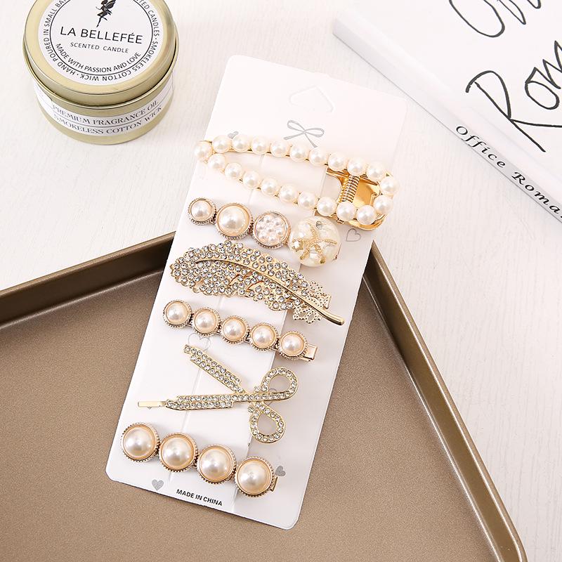 Роскошная заколка для волос с жемчужным бантом и перьями - корейский стиль, аксессуар для челки