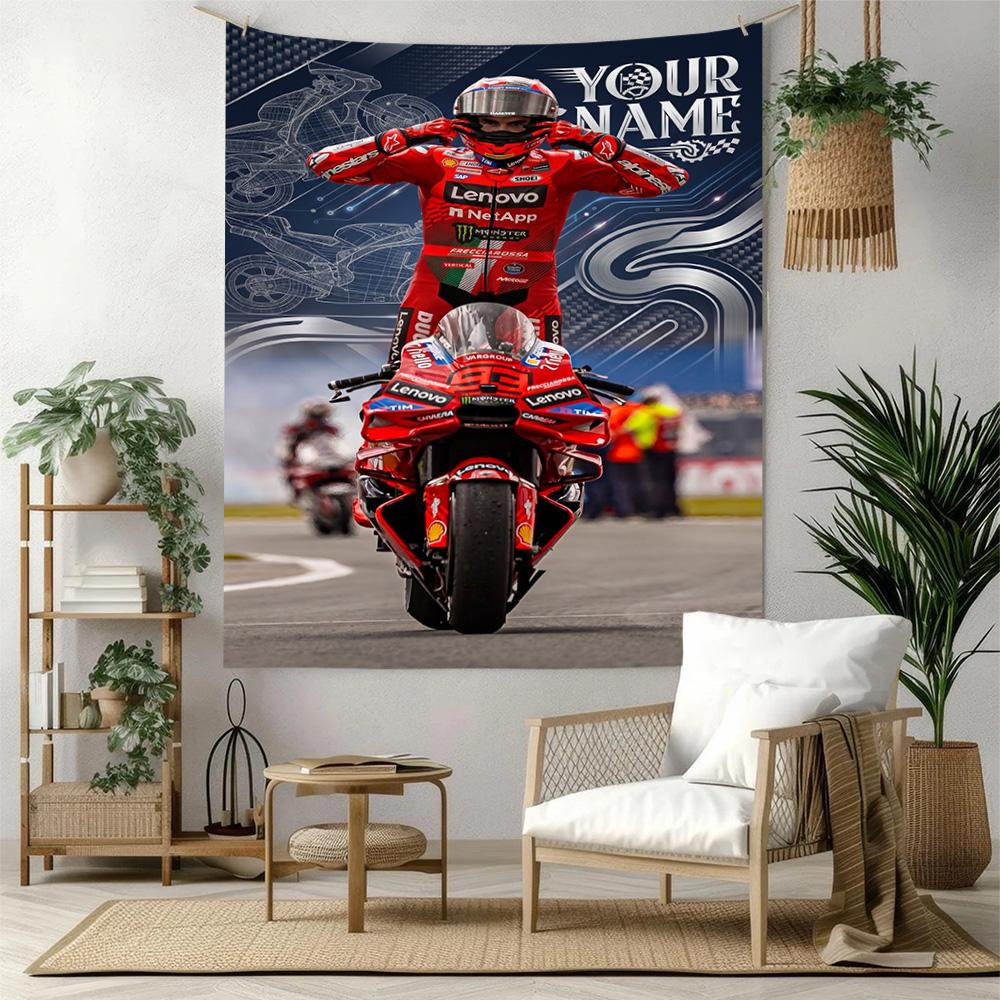 Jorge Lorenzo Custom Your Name Wall Decor Tapestry Art For Pet Memorial Birthdaywedding Party Backdrop Family Gift