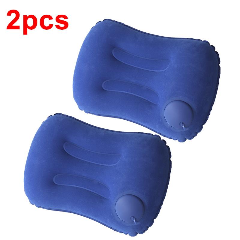 Portable Travels Pillow Air Inflatable Airplane Car Pillows Folding Press Type Bed Pillows Neck Cushion For Home Office Supplies