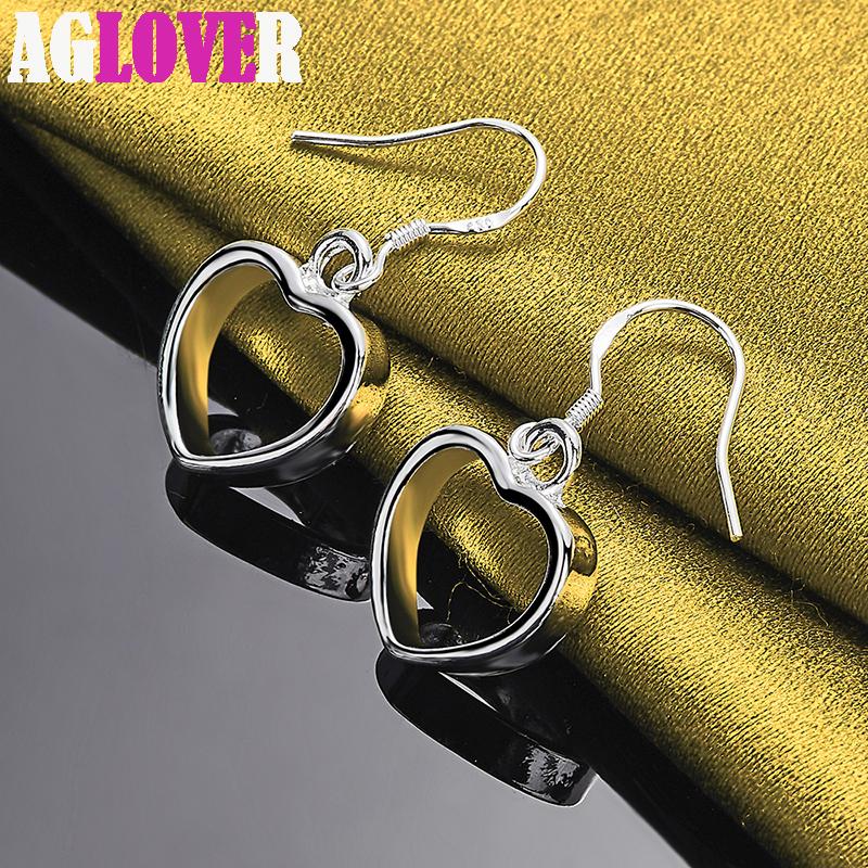 Ювелирные изделия из стерлингового серебра 925 пробы с полыми сердечками