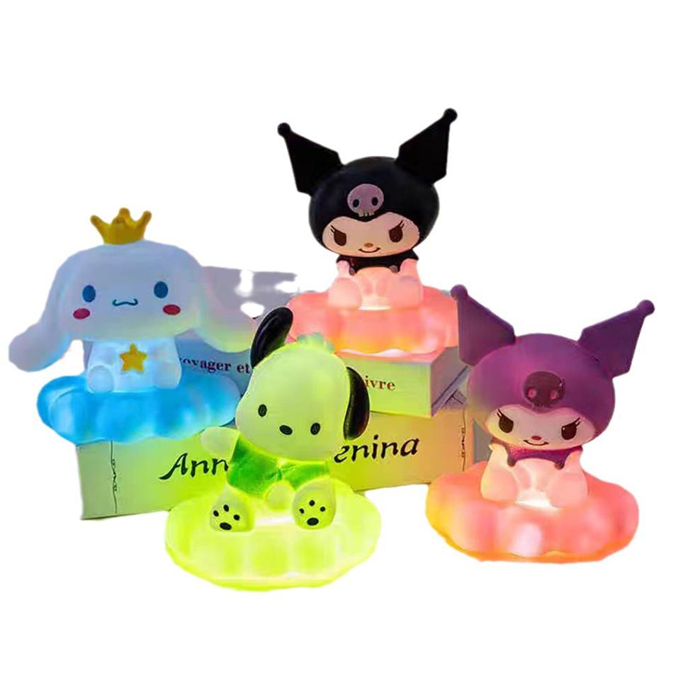 Куроми Синнаморолл Ночник Sanrio Светящаяся Детская Игрушка Прикроватная Лампа Аниме Каваи Милый Ребенок Ребенок Подарок Подарки