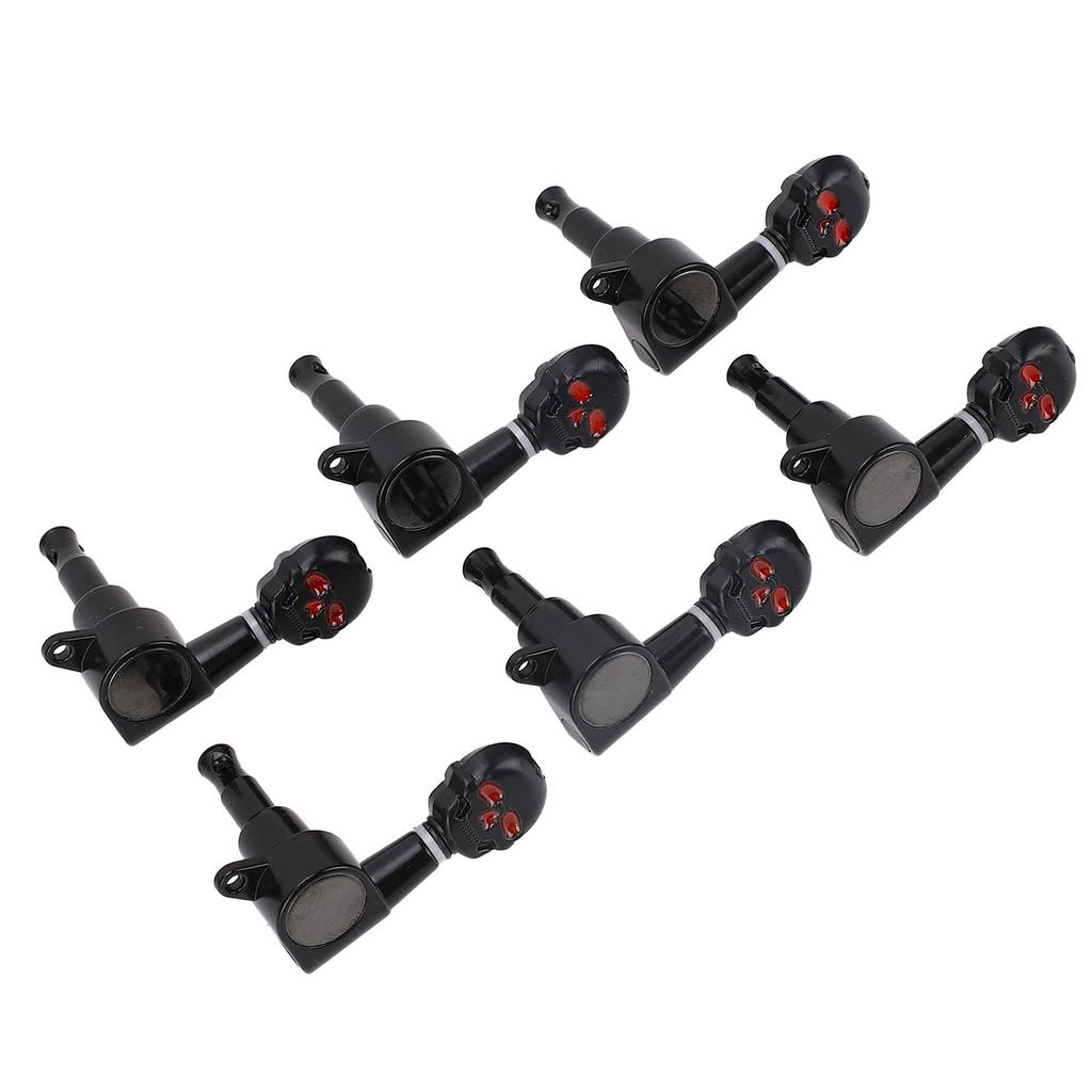 3 Left 3 Right String Tuning Keys Fully Enclosed Knob Zinc Alloy Machine Head Tuners for Acoustic El