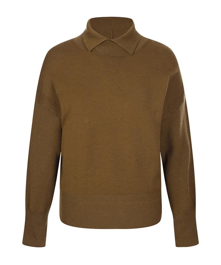 MAREMONTE Collared Neck Design Knit_M23Omkt67P0