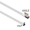 Белый 5см прямой вверх вниз влево вправо под углом 90 градусов USB Micro USB папа на USB папа Data Charge разъем Кабель для планшета