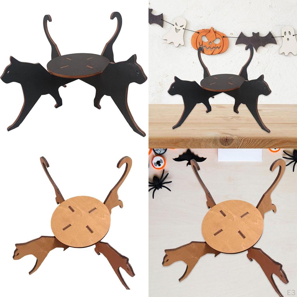 Подставка для растений в виде силуэта кошки, Стойка для дисплея, Декоративная, Деревянный держатель для цветочных горшков для помещений и улицы для отеля