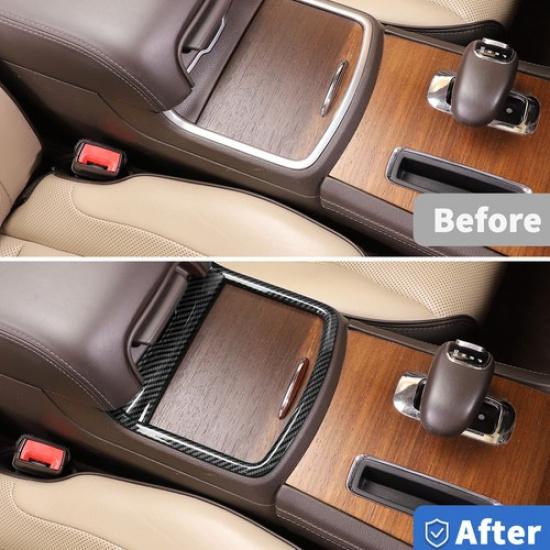 Front Cup Holder Cover Trim ABS Accessories For Dodge Charger 2011+ Carbon Fiber
