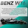Ббураго 1:Масштаб 43 Mercedes-AMG F1 W15 W16 Формула 1 Гоночный автомобиль Литая модель из сплава Симуляция Транспортное средство Коллекционный Подарок для Детей