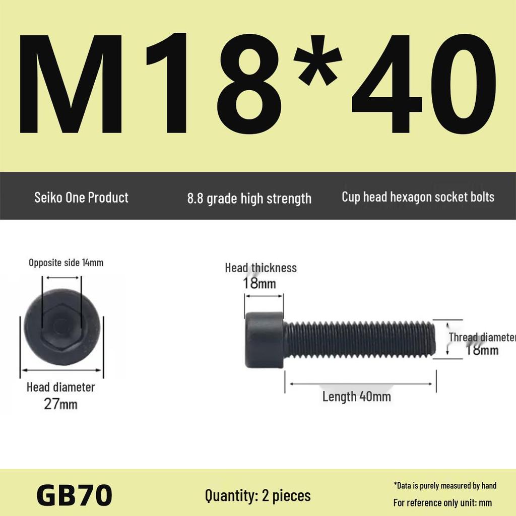 8.8 High-Strength Socket Head Cap Screw Bolt (M4-M16)