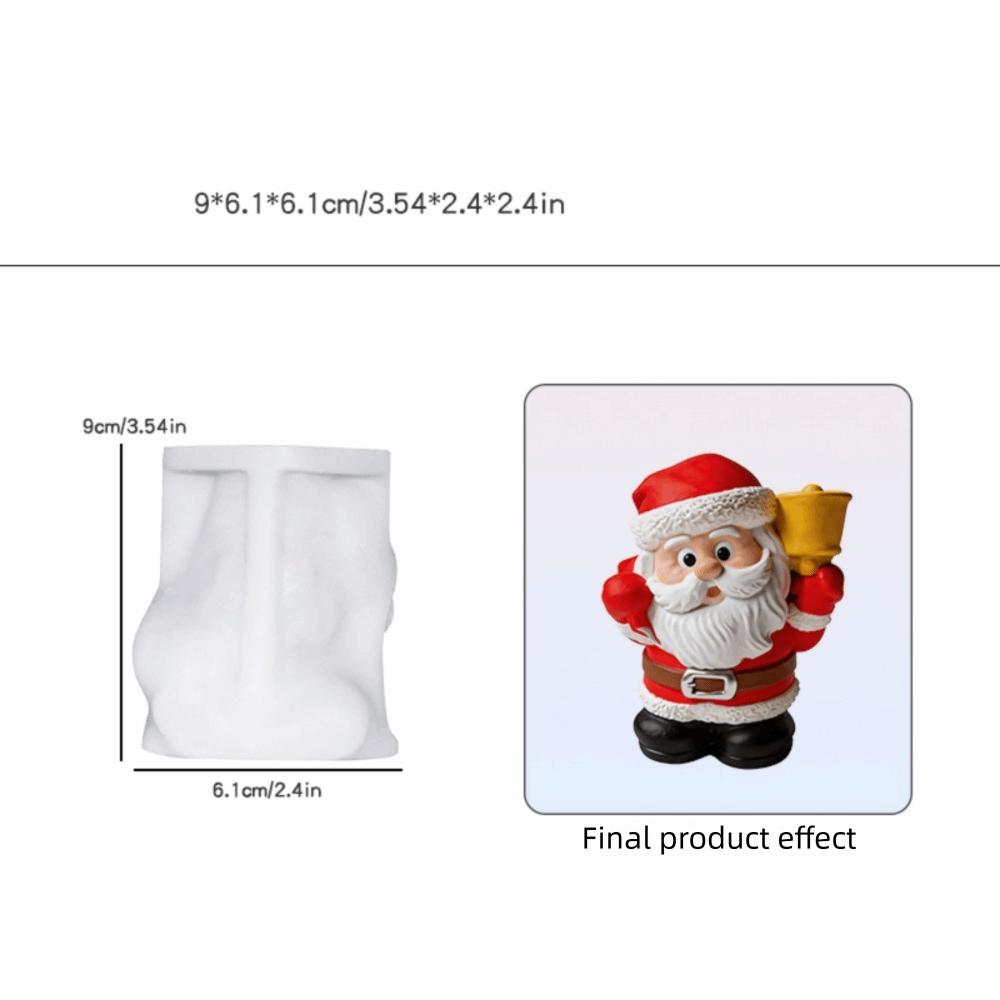 3D Bearded Santa Claus Silicone Chocolate Mold Opened Top Baking Mold  Holiday Tabletop Display