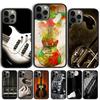 Чехол для телефона с гитарными и басовыми струнами Rock Для iPhone 17 Air 14 15 16 13 12 Чехол Для Apple Pro Max 6S Plus Coque