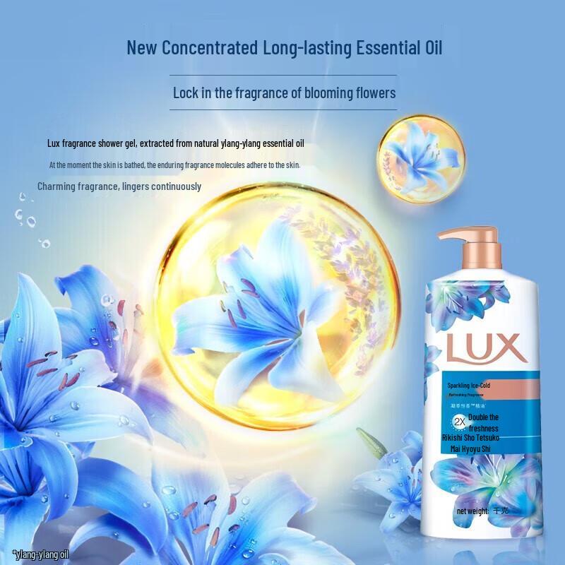 LUX Sparkling Icy Cool Fragrance Shower Gel 700g