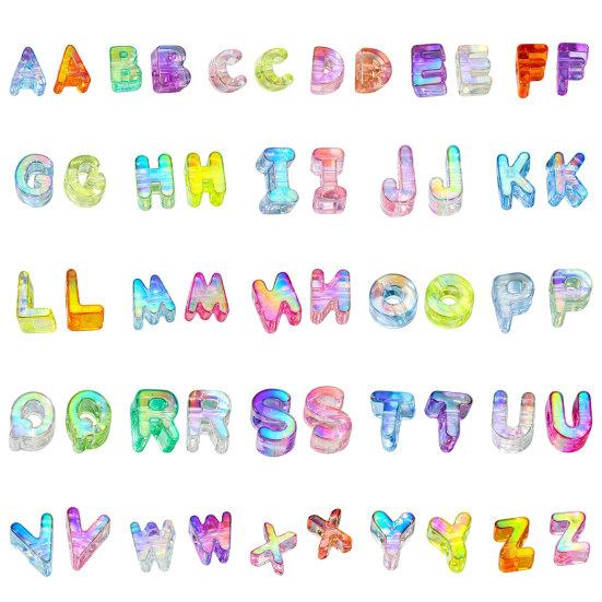 2Pcs Large Letter Beads for DIY Jewelry Making, Large Holes Acrylic Letter Beads for Bracelets Necklaces Keychains