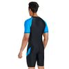 New One Piece Shorty Swimwear Men's Short-sleeve Snorkeling Suit Quick-dry Close-fit Slim Elastic Swimsuit for Swimming