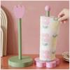 Wooden Kitchen Roll Paper Rack Creative Flower Towel Holder Bathroom Tissue Stand Home Decor Diningtable Napkins Rack Ornaments