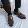 2024 Outdoor Foreign Trade Большие размеры Мужские кожаные туфли Amazon Independent Station Foot Tip Brock с бахромой