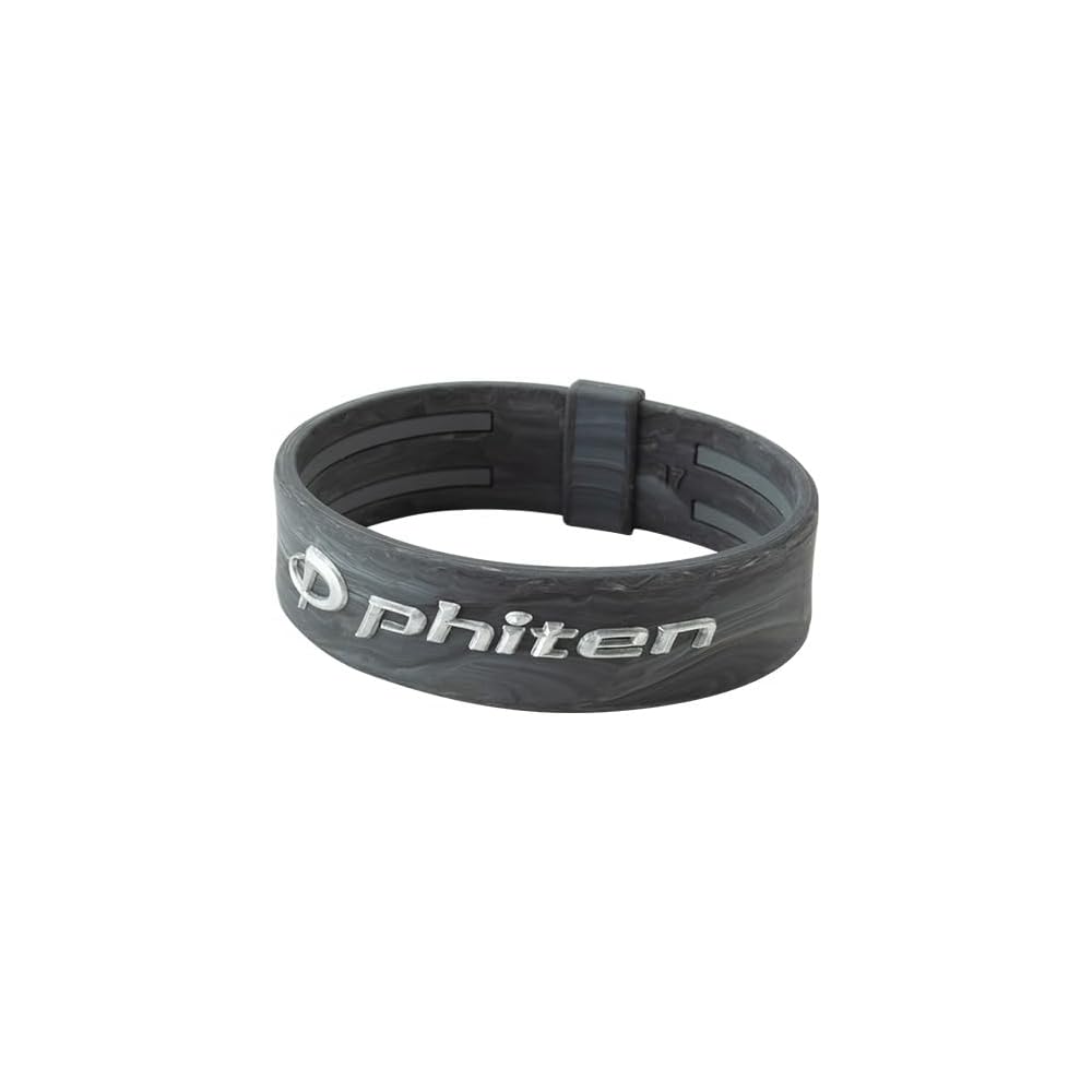Phiten Rakuwa Extreme Marble Bracelet Gray 17cm Metax Technology