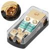 1 In 2 Out 0 4 AWG To 4 8 AWG Audio Power Fuse Holder Box with Transparent Cover for Car Truck Boat RV