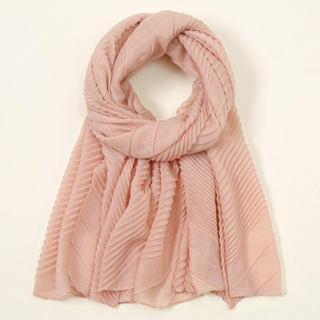 Fashion Cotton Crinkle Hijab Scarf Plain Shawls Muslim Scarves Headscarf Wraps Pashmina Solid Headband Turban Islamic Hijabs