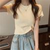 Women's Summer 2025 Stylish Ice Silk Slim Knit Short-Sleeve T-Shirt