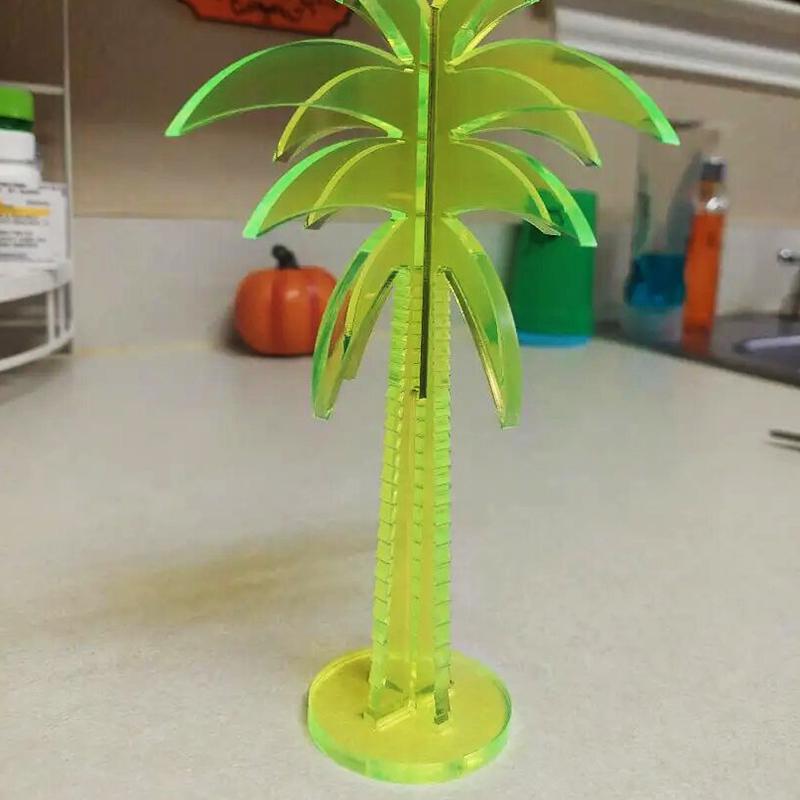 1PC Palm Tree Boho Vibrant Sculptural Decor Modern Acrylic Minimalist Decorative Space Neon Multicolour