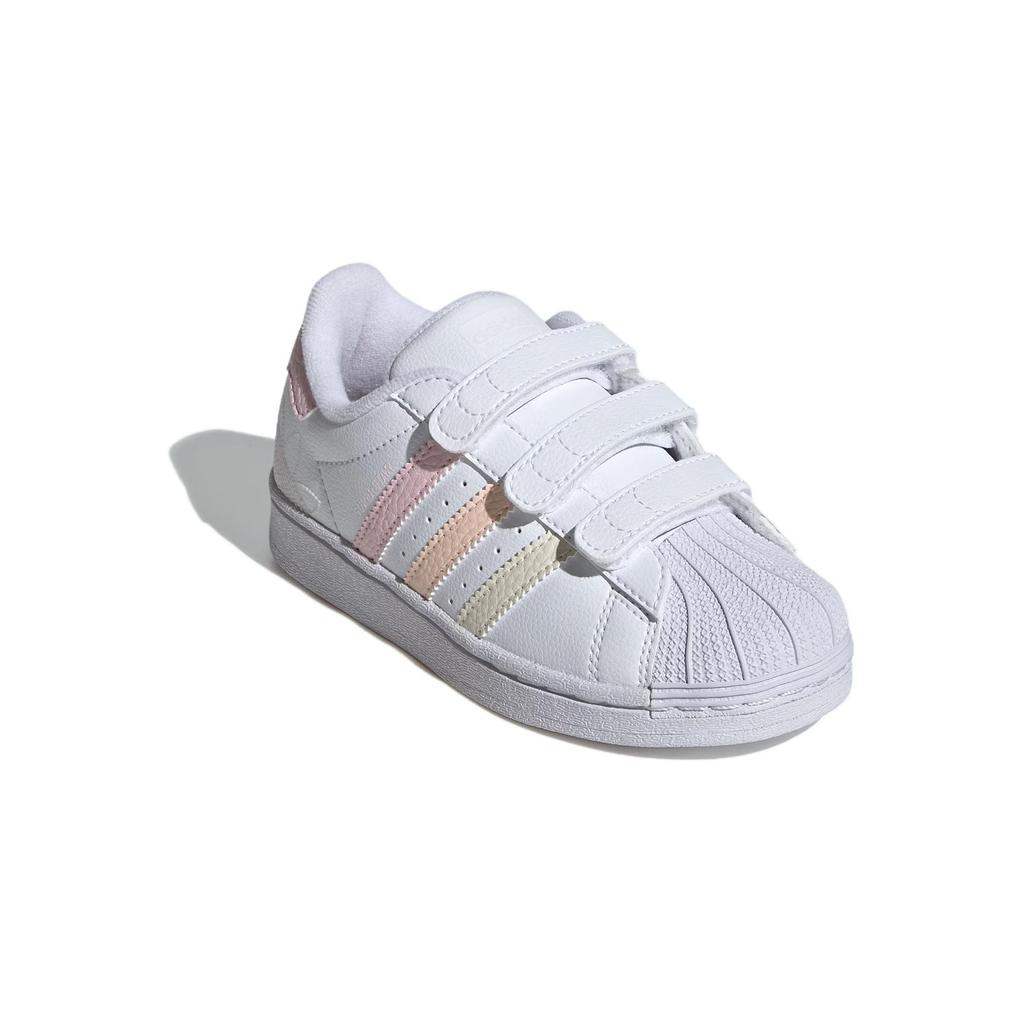 adidas Оригинальные Superstar Удобные Универсальные Амортизирующие Прочные Низкие Детские Кроссовки Детские Кроссовки Белые IF3573