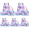3Pcs/set Anime 26 English Letter Printed Backpack with Lunch Bag Pengcil Case for Teenager Girl Boy Bookbag Large Capacity Travel Bag Kid Gift