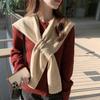 Accessories Women Korean Style Scarves Female Cashmere Shawl Knitted Wool Scarf Solid Color Wraps