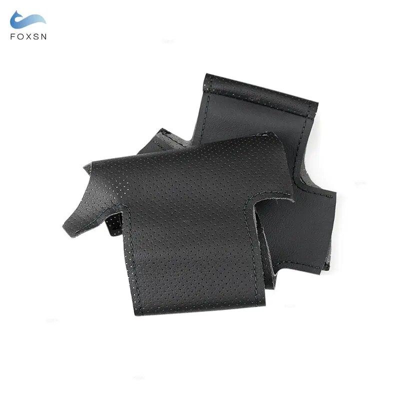 For Honda Civic (SI) Insight S2000 2002 2003 2004 2005 For Acura RSX 2006 Hand Braid Car Steering Wheel Cover Leather Trim Black