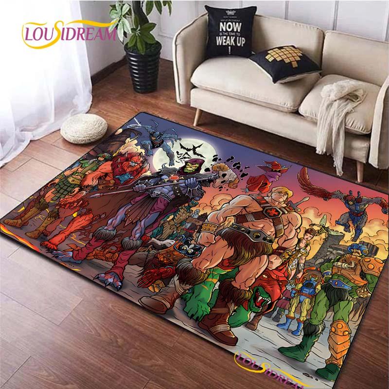 He-man masters Cartoon Carpet for Living Room Bedroom Rug Kitchen Kids Door Unslip Floor Mat Birthday gift photography props Rug