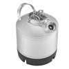 Cleaning Keg, 6.5L Keg Line Cleaning Kit with D Coupler Connection & Rubber Base, Beer Lines Cleaner Used for Beer Line Cleaning, 304Stainless Steel
