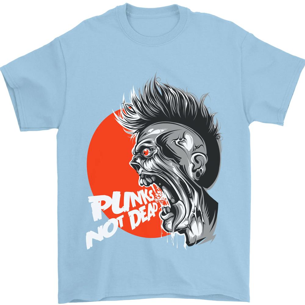Punks Not Dead Rock Music Skull Unisexs TShirt 100 Cotton
