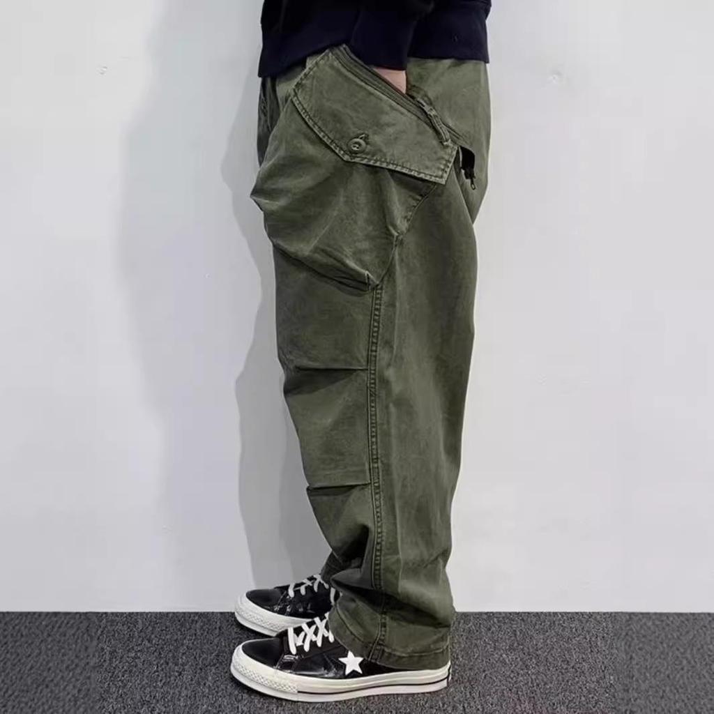 Men's Japanese Retro Multi-Pocket Pants - Autumn/Winter Casual All-Match Trousers