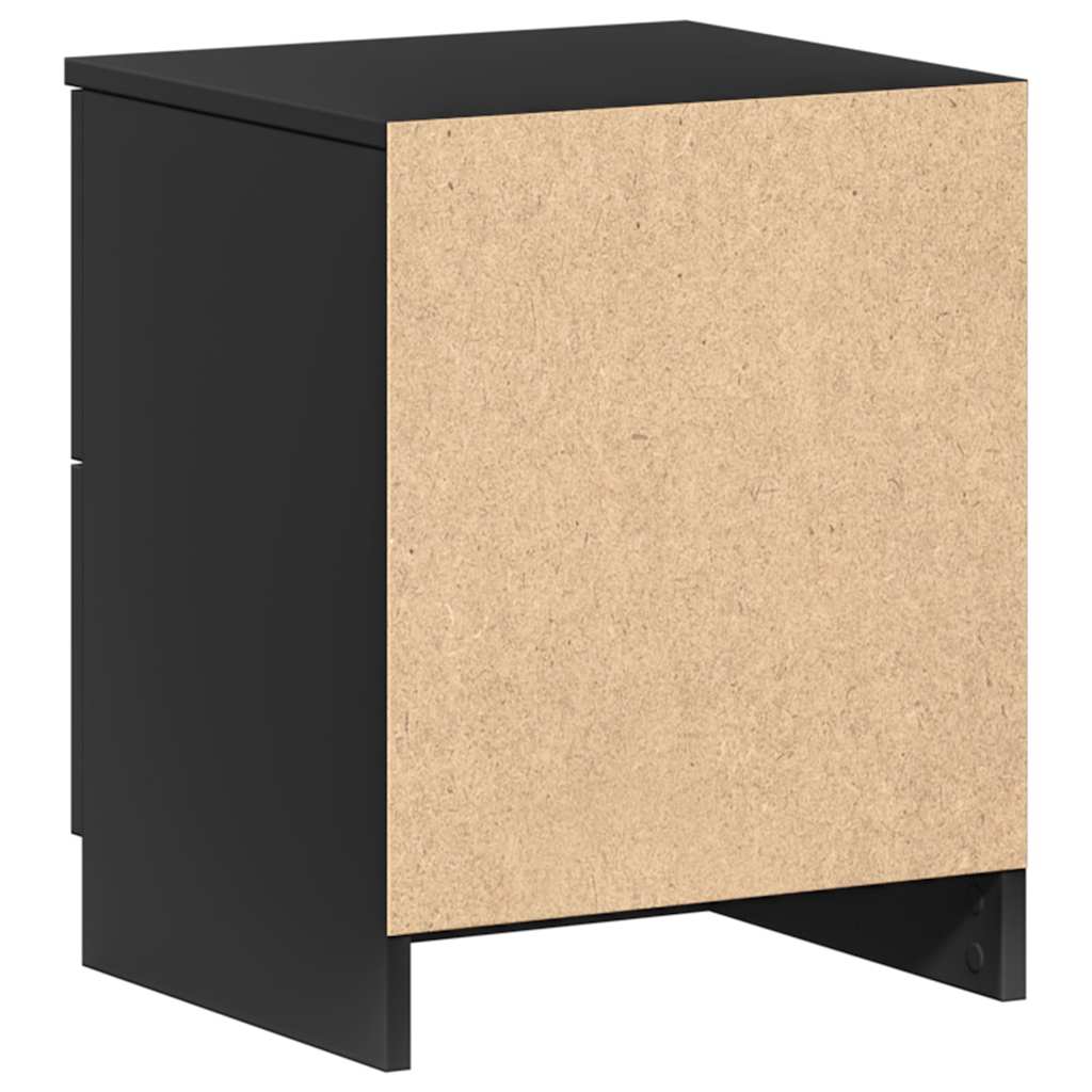Nightstand with 2 Drawers Black 40 x 36 x 50 cm