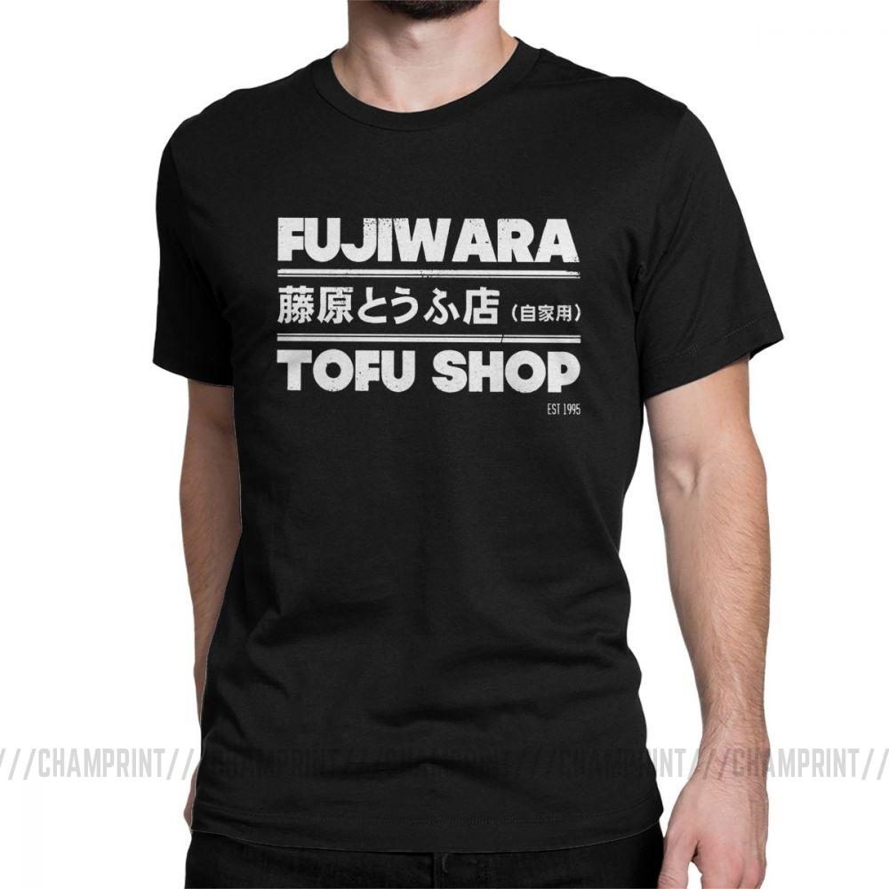 Футболки с аниме Initial D, модные футболки Fujiwara Takumi Fujiwara Tofu Shop, мужская хлопковая винтажная футболка