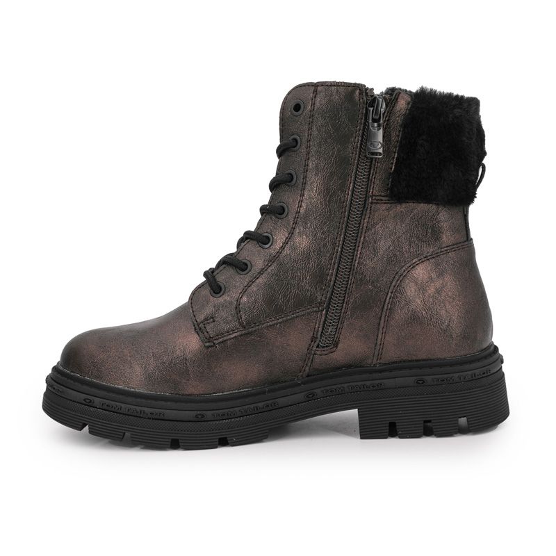 TOM TAILOR Women's Faux Fur Ankle Boots