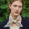 ANA MAISON Text from Ivory Silk Wool Petit Scarf [PMPsw-1427]