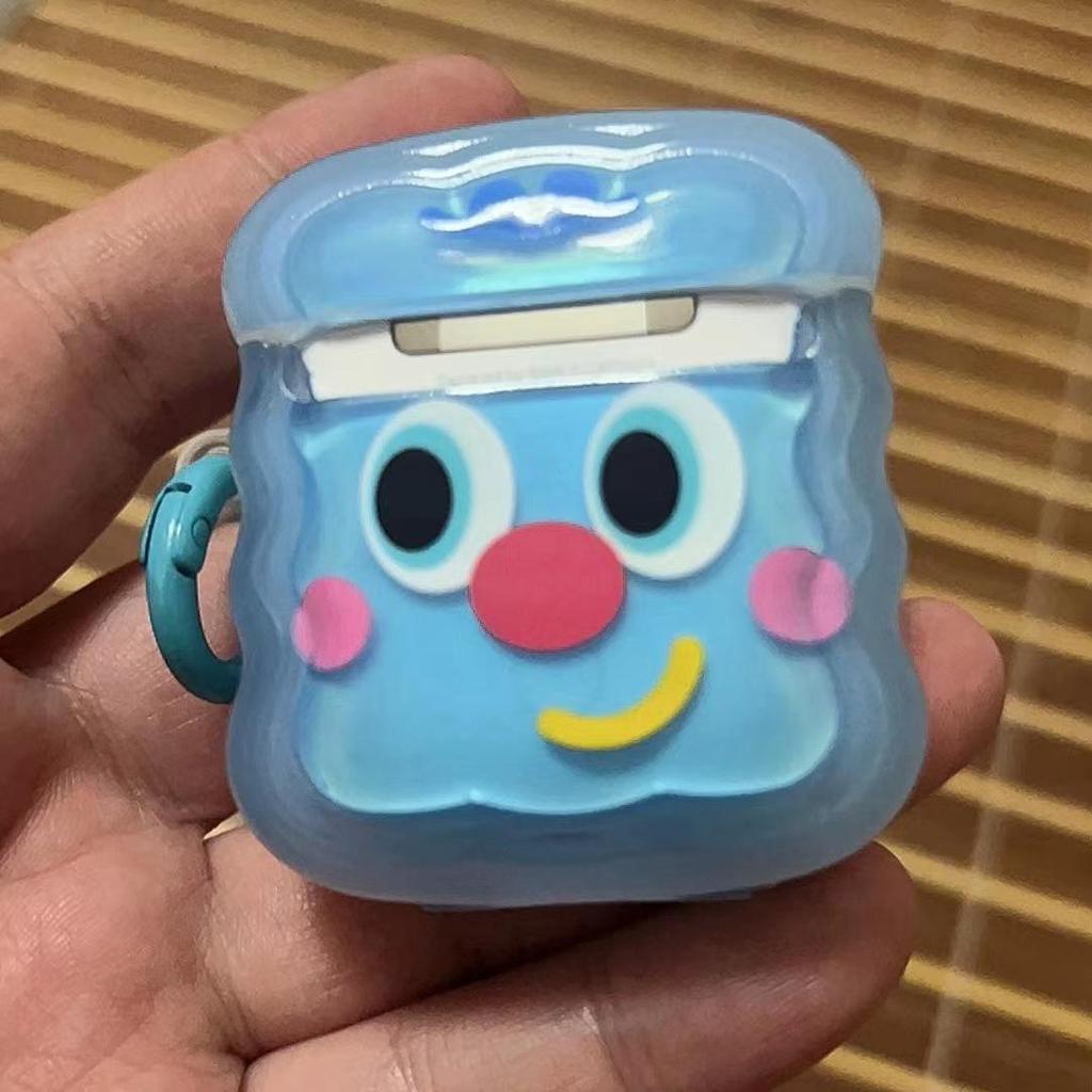 Милый забавный чехол для наушников AirPods AirPod 2 3, прозрачный чехол с мультяшным рисунком и кольцом для ключей, мягкий силиконовый чехол для AirPods Pro