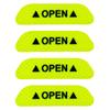 4 шт. новые предупреждающие о безопасности автомобиля светоотражающие наклейки высокая яркость отражатель открывания двери автомобиля предупреждающие знаки наклейки наклейки