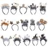 Gold Silver Happy New Year Headband Glitter Party Photo Props  Party Supplies