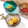 Round Fruit Bowl Flat Bottom Fruit Storage Tray Modern Style Snack Basket  Home Organization
