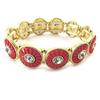 Les Trésors De Lily [N3489] - Golden Red 'Navajos' Designer Bracelet