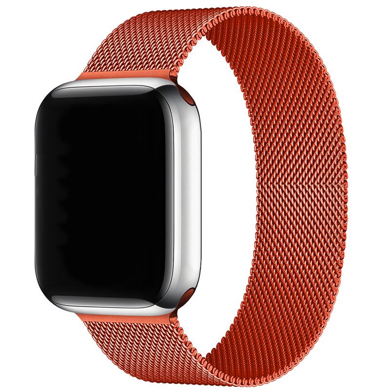 Совместим с Apple Watch S10 Магнитный стальной миланский ремешок для iWatch 5-9 SE.