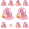 10Pcs Cartoon Ghost Figurines Miniatures Light In The Dark Ghost Statue  Car Accessories