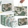 With Ribbon Handhold Paper Bag Luxury Shopping Bag Creative Printing Floral Bird  Gift