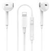 Wired iPhone Compatible Lightning Earphones New Edition MFi Genuine iPhone Compatible Earphones Lightning Easy To Connect iPhone Earphones Earphones