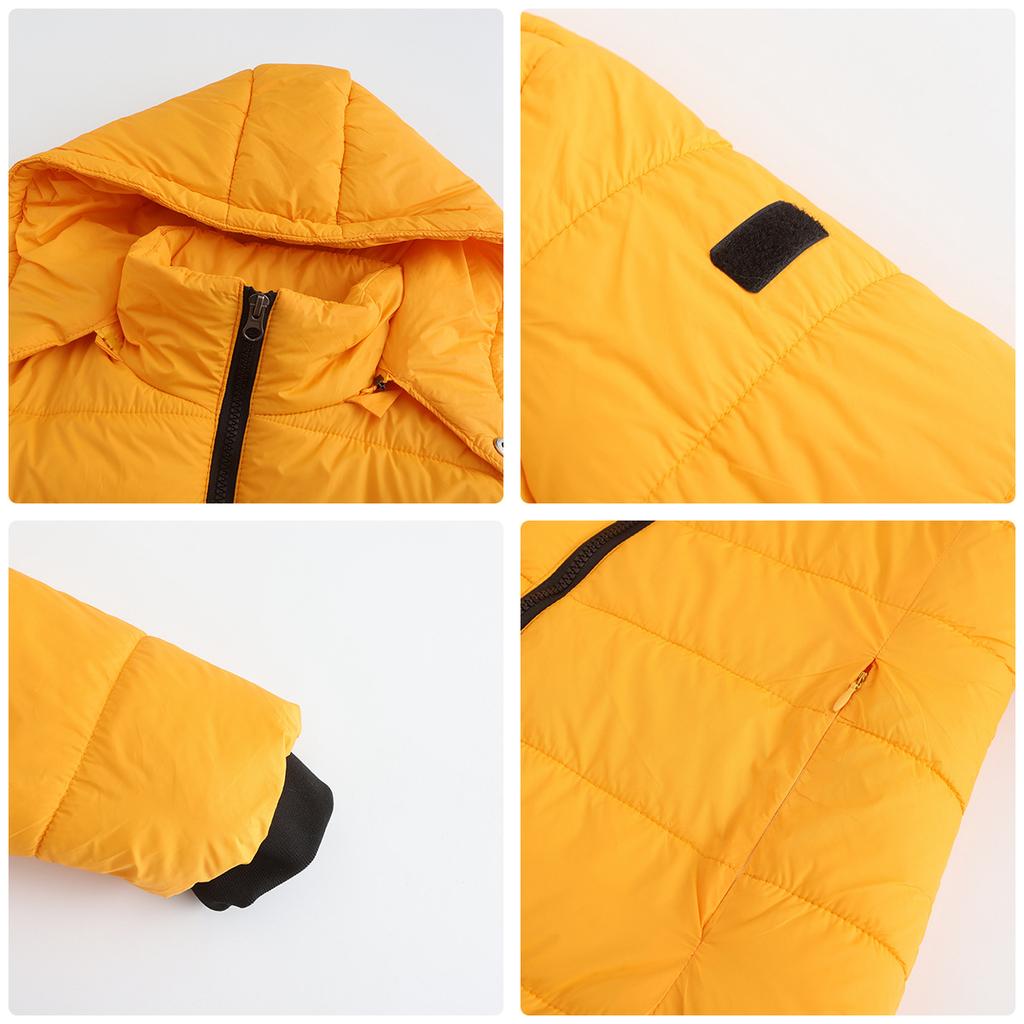 Women's Waterproof Cotton Loose Jacket, Autumn Winter Long Sleeve Parka Warm Cotton Coat, Detachable Hood, Multiple Colors Available