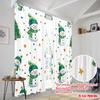 2pcs,2D plane printing Curtains Comfortable snowman 100% Polyester (without rod) Festive Use for Living Room and Bedroom, Home